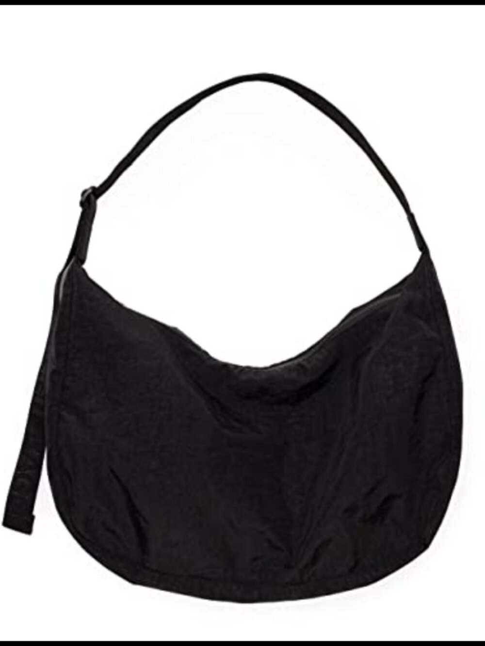 Large Nylon Crescent Crossbody Bag Adjustable Strap Machine Washable